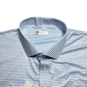 Collars and Co Semi Spread Collar Polo Size 2XL XXL Featherweight Relaxed Blue